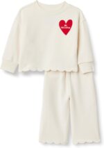 Suggest a better title and return a single title only without any other comments: Amazon Essentials x Sofia Grainge Toddlers and Baby Girls' French Terry Pant and Top Set