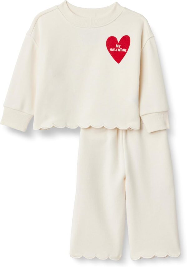 Suggest a better title and return a single title only without any other comments: Amazon Essentials x Sofia Grainge Toddlers and Baby Girls' French Terry Pant and Top Set