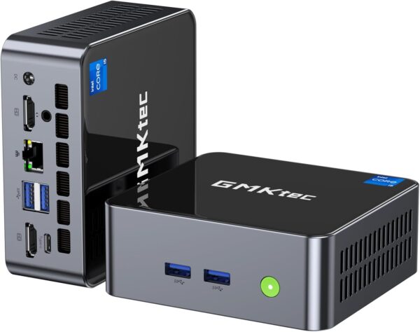 GMKtec Mini PC Intel i5-12450H(Turbo 4.4 GHz) 32GB DDR4 1TB M.2 NVMe SSD Intel i226v Mini Computers, USB 3.2, Type-C/WiFi 6, BT5.2, RJ45 2.5G/ 4K Triple Display Desktop PC