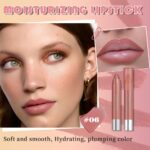 Maroon Hydrating Cream Lipstick Lip Crayon for Women, Moisturizing Lipstick Long Lasting Waterproof, Retractable Lips Crayon Liner Goes on Smoothly, Lipgloss Tinted Lip Balm + Lips Color in One, 06 - Image 3