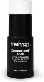 Suggest a better title and return a single title only without any other comments: Mehron Makeup CreamBlend Stick | Face Paint, Body Paint, & Foundation Cream Makeup | Perfect for Halloween .75 oz (21 g) (White)