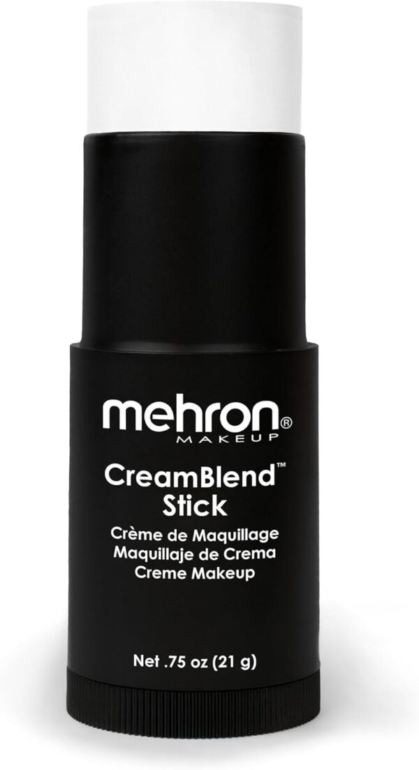 Suggest a better title and return a single title only without any other comments: Mehron Makeup CreamBlend Stick | Face Paint, Body Paint, & Foundation Cream Makeup | Perfect for Halloween .75 oz (21 g) (White)