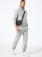 JMIERR Men's 2 Piece Outfits Hoodie Sweatshirt Tracksuit & Joggers Sweatpants Sweatsuit Set - Image 2