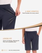 5 Pack Athletic Basketball Boys Shorts - Black Quick Dry Kids Youth Teen Shorts with Pockets for Soccer Running - Image 4