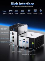 GMKtec Mini PC M8 Desktop Computer AMD Ryzen PRO 6650H (6C/12T 4.50Ghz) Dual NIC LAN 2.5GbE, 16GB LPDDR5 RAM + 512GB Hard Drive PCle SSD, Oculink, USB4, HDMI, USB-C - Image 4