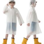 Suggest a better title and return a single title only without any other comments: Opret 2 Pack Raincoats for Kids, Reusable Rain Ponchos with Hood and Sleeves Waterproof Rain Coats for Boys and Girls