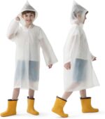 Suggest a better title and return a single title only without any other comments: Opret 2 Pack Raincoats for Kids, Reusable Rain Ponchos with Hood and Sleeves Waterproof Rain Coats for Boys and Girls