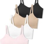 Suggest a better title and return a single title only without any other comments: SALIA GIRL Soft Fixed Padding Training Bras for Girls, Seamless Cami Sports Bras for Teens 10-14, Adjustable Strap Design