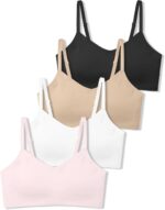 Suggest a better title and return a single title only without any other comments: SALIA GIRL Soft Fixed Padding Training Bras for Girls, Seamless Cami Sports Bras for Teens 10-14, Adjustable Strap Design