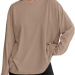 Trendy Queen Womens Spring Tops Oversized Long Sleeve T Shirts 2026 Basic Tee Fall Casual Workout Y2K Clothes