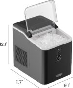 Iceman by Chefman Nugget Ice Maker Countertop, Pebble Ice Maker Machine, 26 lb in 24 Hours, Ready in 6 Minutes, Removable Ice Basket, Fun and Chewable Cubes, 1.5L Water Tank, Self-Cleaning Function - Image 8