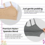 Suggest a better title and return a single title only without any other comments: Popular Girls Padded Training Bra Pack – Crop Cami Training Bras for Girls. Seamless Bra Design with Removable Padding - Image 5