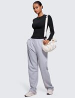 CRZ YOGA Softembrace Crewneck Long Sleeve Shirts for Women - Casual Going Out Tops Soft Basic Fitted Tight Fall T-Shirts - Image 4