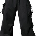 JMIERR Men's Baggy Cargo Pants Trendy Casual Parachute Pant Loose Fit Harem Joggers with Pockets for Streetwear