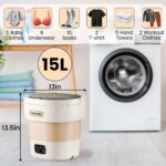 portable washing machine15L with Spin Basket – Small Washer portable for Underwear, Delicate Clothes, and Light Laundry – Ideal for Apartments, Dorms, Hotels, and Camping. - Image 4