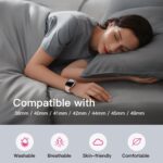 Sport Silicone Band Compatible with Apple Watch Bands 40mm 38mm 41mm 44mm 45mm 42mm 49mm Women Men,Soft Wristband Waterproof Replacement Sport Strap for iWatch Bands Series 9 8 7 6 5 4 3 2 1 SE Ultra - Image 4