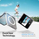 Spigen for Galaxy Z Flip 7 Case, Ultra Hybrid Pro MagFit [Hinge Protection] [Qi2.1 Certified/Magnet for Galaxy] - Clear White - Image 3