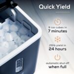 Igloo Portable Ice Maker with Scoop - Countertop Ice Maker with LED Control Panel & 1.5 Quart Water Tank - Ice Cube Maker Produces 26 Lbs. of Ice in 24 Hours with 9 Large or Small Cubes in 7 Minutes - Image 3