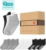 Infinno Baby Non Slip Ankle Socks 9 Pairs - Toddler Socks with Grips for Kids, Infants Boys and Girls 6-24 Months, 1T-7T - Image 5