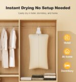Sothing Portable Clothes Dryer, Travel Clothes Dryer, Quiet 48dB Mini Dryer for Clothes with 3 Timer Settings (4H/8H/12H), 140°F Constant Temperature, 120V, for Home, Apartment & Travel - Image 5