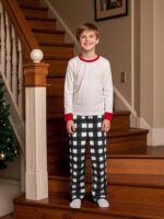 IHU 3 Pack Boys Pajama Pants Kids Micro Fleece Pj Bottoms Sleepwear Plaid Lounge Pant with Drawstring Pockets Boy Clothes - Image 3