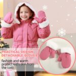 3T 4T 5T 6T Toddler Girls Winter Coat Jacket Outwear Clothes Warm Overcoat Snowsuit Puffer Parka Fur Lined Hood Kids - Image 3