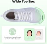 MAFEKE Womens Wide Toe Box Walking Shoes Arch Support Orthotic Shoes Tennis Gym Fashion Sneakers for Swelling Bunion Plantar Fasciitis US 6-11 - Image 2