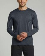 Real Essentials 4 Pack: Mens Long Sleeve Dry Fit T Shirts Hiking Fishing Workout Gym Work Sun UPF 50 Wicking Running Tee - Image 3