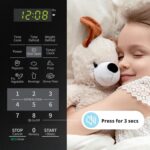 COMFEE' EM720CPL-PMB Countertop Microwave Oven with Sound On/Off, ECO Mode and Easy One-Touch Buttons, 0.7cu.ft, 700W, Black - Image 4