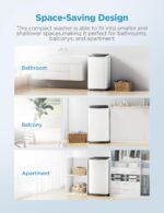 Midea Portable Washing Machine, 0.9 cu. ft with 6 Cycles, Drum Clean, Quick, Stainless Steel Tub, Transparent Lid, LED Display Washing Machine, White - Image 2