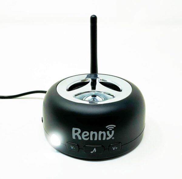 RENNY - Loud Cell Phone Ringer, Amplifier & Flasher for Hearing Impaired & Noisy Environments (117dB) | Wireless Bluetooth Auto-Connect | 5 Selectable Ringtones | No Missed Calls