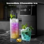 Kismile Countertop Nugget Ice Maker, 33LBS/24H, Soft Chewable Ice, One-Click, One-Touch Automatic Ice Dispensing, Self-Cleaning, 1.8L Removable Water Tank, Ideal for Home/Kitchen/Bar/Office - Image 5