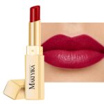 MAKI YIKA Moisture Burgundy Lipstick for Women Hydrate Lip Balm for Dry Cracked Lips Weightless Glossy Lip Color Juicy Finish,MA061 Red Tone