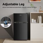 BANGSON Mini Fridge with Freezer, 2 Door Small Refrigerator with Freezer, Small Fridge for Bedroom, 3.2 CU.FT, For Home, Office, Dorm, Garage or RV, Black - Image 6