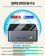 GMKtec Mini PC Intel i5-12450H(Turbo 4.4 GHz) 32GB DDR4 1TB M.2 NVMe SSD Intel i226v Mini Computers, USB 3.2, Type-C/WiFi 6, BT5.2, RJ45 2.5G/ 4K Triple Display Desktop PC - Image 4