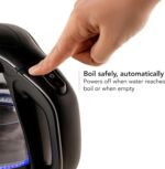 OVENTE Electric Kettle, 1.5L Borosilicate Glass Countertop Water Heater and Boiler for Coffee or Tea, BPA-Free, Auto Shut-Off, Boil-Dry Protection, Removable and Washable Spout Filter, Black KG83B - Image 5