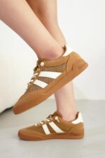 Project Cloud 100% Genuine Leather Casual Sneakers for Women - Memory Foam Insoles Lace-Up Womens Shoes & Lightweight Women's Fashion Sneakers - Slip On Shoes for Women Footwear (Verdy) - Image 2