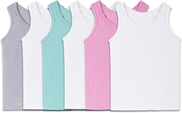 Suggest a better title and return a single title only without any other comments: Fruit of The Loom Girls Undershirts (Camis & Tanks)