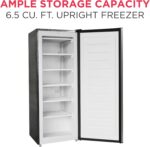 Frigidaire Upright Freezer, 6.5 cu. ft., Deep Freeze, Vinyl Coated Metal with Wire Shelving, Compact for Kitchen, RV, Dorm, Cabin, and Trailer, Platinum Design Series, Silver - 21D x 23W x 56H - Image 2