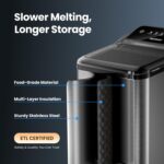 Nugget Ice Maker Countertop, 35lbs/24H Sonic & Chewable Pellet Ice, Portable Crushed Ice Machine, Self-Cleaning Anti-Scale System, 10 Cleaning Packets, Quiet Operation, Stainless Steel - Image 8