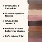 ALLEYOOP 11th Hour Waterproof Cream Eyeshadow Stick – Long-Lasting Eye Shadow Pencil & Eyeliner, Cream to Powder Stick & Highlighter – Smudge-Proof Eyeshadow Shimmer, Champagne Shimmer - Image 6