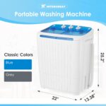 INTERGREAT Portable Washer and Dryer, 16 lbs Mini Small Washing Machine Combo with Spin Dryer, Compact Twin Tub Laundry Washer Machine for Apartments, Dorm, Rv, Camping, Blue - Image 3
