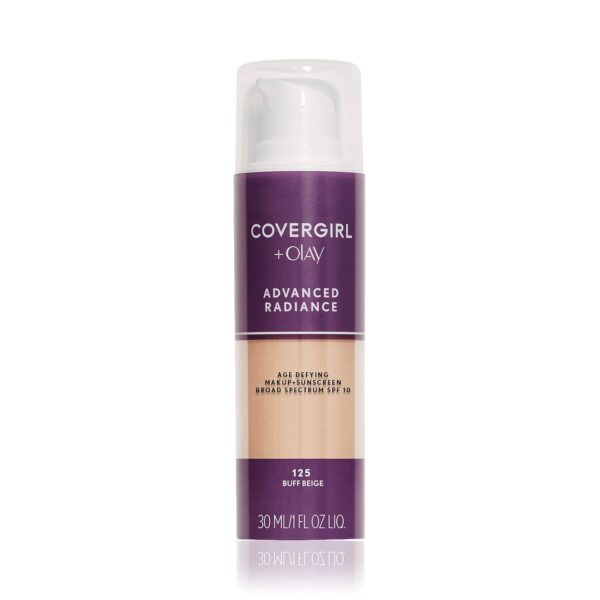 Suggest a better title and return a single title only without any other comments: COVERGIRL Advanced Radiance Age-Defying Foundation Makeup, Buff Beige, 1 oz (Packaging May Vary)