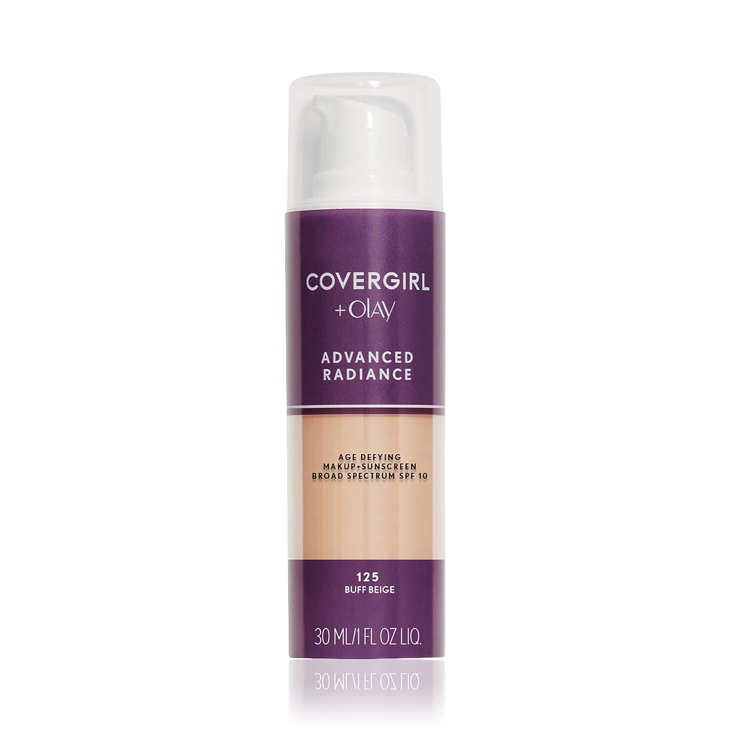 Suggest a better title and return a single title only Suggest a better title and return a single title only without any other comments: COVERGIRL Advanced Radiance Age-Defying Foundation Makeup, Buff Beige, 1 oz (Packaging May Vary)