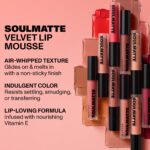 Morphe Soulmatte Velvet Lip Mousse - Air-Whipped Matte Lipstick for Women with Vitamin E to Hydrate, Soften & Smooth - Provides Long Lasting & Velvety Formula - Compatible (0.13 Fl Oz) - Image 3