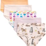 Suggest a better title and return a single title only without any other comments: Burt's Bees Baby Toddler Girls' Underwear Set of 5 - Solids, Stripes,Prints, Tag-Free with Sizes for 2T to 8 Years Old