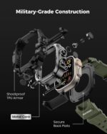 amBand Rugged Case with Band for Apple Watch Ultra 3/2/1 49mm, M3 Military Grade Shockproof Cover, Includes Screen Protector Kit, Tactical Band for Men - Compatible with iWatch Ultra, Army Green - Image 5