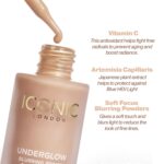 Suggest a better title and return a single title only without any other comments: ICONIC LONDON Underglow Blurring Primer | Blurs Imperfections and Gives Skin a Radiant Glow, Cruelty-Free, Vegan Makeup Universal Shade, 0.91 Fl oz - Image 4