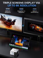 GMKtec Mini PC M8 Desktop Computer AMD Ryzen PRO 6650H (6C/12T 4.50Ghz) Dual NIC LAN 2.5GbE, 16GB LPDDR5 RAM + 512GB Hard Drive PCle SSD, Oculink, USB4, HDMI, USB-C - Image 5