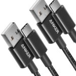 Anker Cable [2 Pack 3ft], USB A to USB C Cable for iPhone 17 Series,Samsung Galaxy S10 S10+, LG V30, Beats Fit Pro and More (Black).